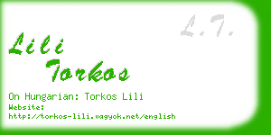 lili torkos business card